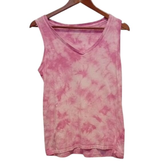 Time and Tru Tops - Time and Tru Pink Tie-Dye Tank Top Women’s Small Summer Casual Top